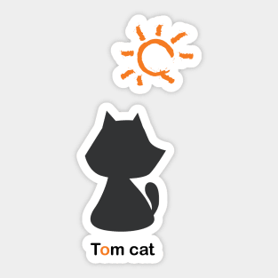 Tom Cat Wait for the Sun Sticker